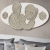 Capezzali-Selezionato da Mazzolaluce Capezzale sacra famiglia moderna ovale design 120x60 bianco rovere
