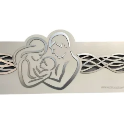 Capezzali-Selezionato da Mazzolaluce Capezzale sacra famiglia moderna bianco foglia argento 120x60