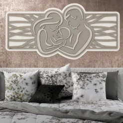 Capezzali-Selezionato da Mazzolaluce Capezzale sacra famiglia moderna 120x60 bianco tortora grigio