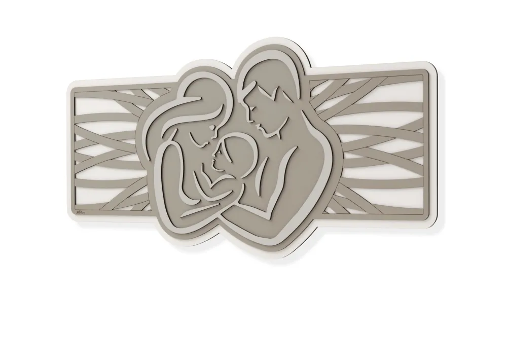 Capezzali-Selezionato da Mazzolaluce Capezzale sacra famiglia moderna 120x60 bianco tortora grigio