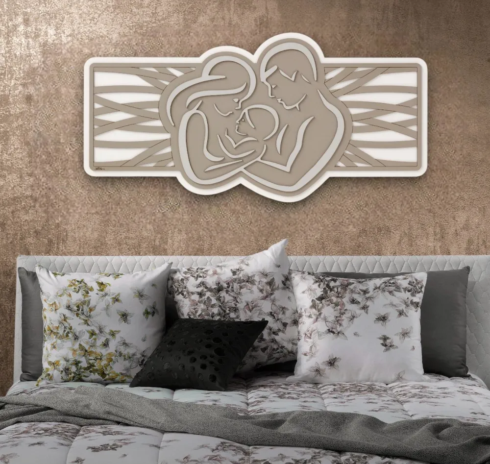 Capezzali-Selezionato da Mazzolaluce Capezzale sacra famiglia moderna 120x60 bianco tortora grigio
