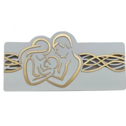 Capezzali-Selezionato da Mazzolaluce Capezzale sacra famiglia 120x60 moderna bianco foglia oro