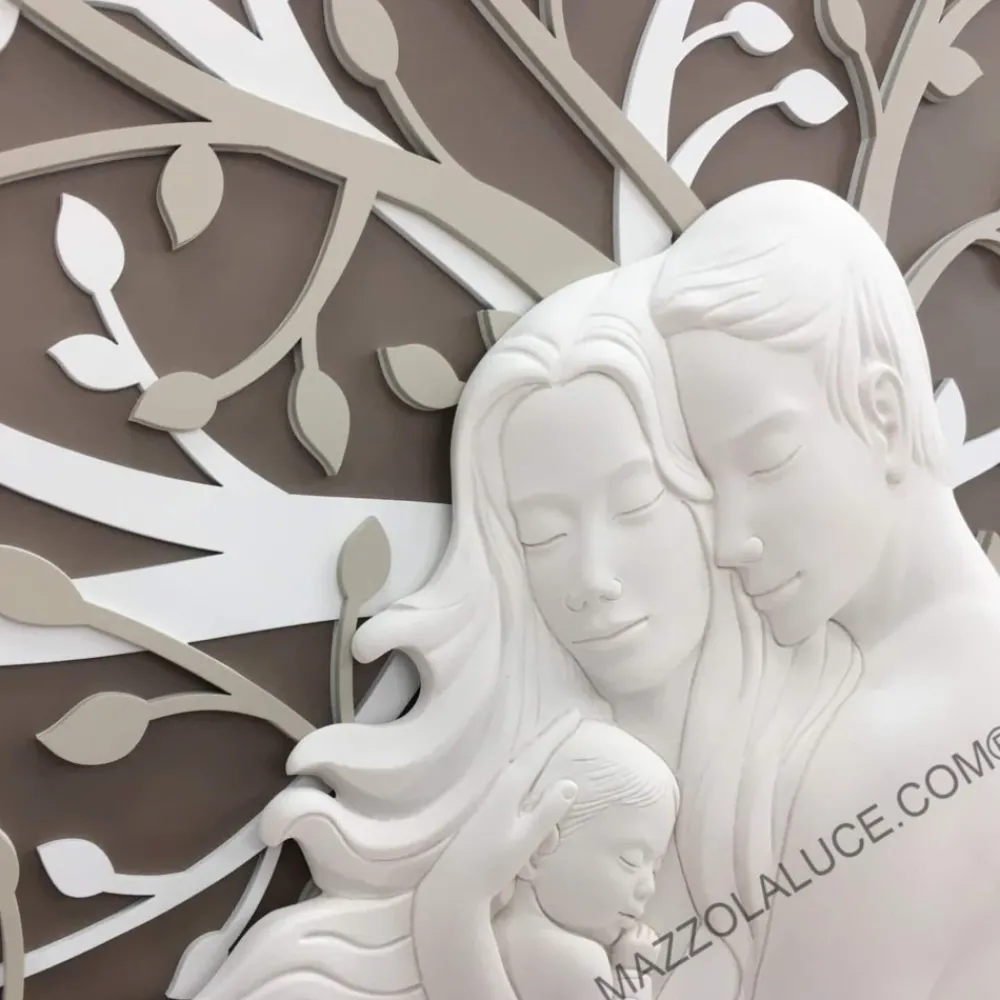 Capezzali-Bongelli Preziosi Capezzale sacra famiglia 105x72 moderno nocciola bongelli