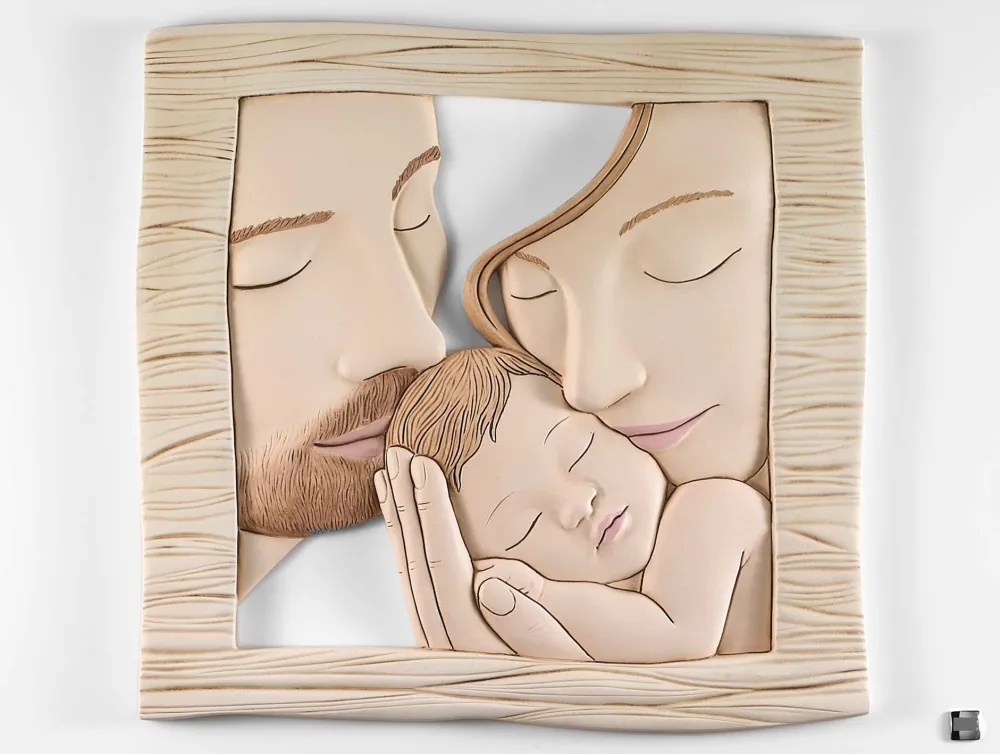 Capezzali-Selezionato da Mazzolaluce Capezzale 45x35 sacra famiglia colorata quadretto capoletto