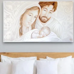 Capezzali-Selezionato da Mazzolaluce Capoletto classico capezzale sacra famiglia 122x72 quadro per camera da letto