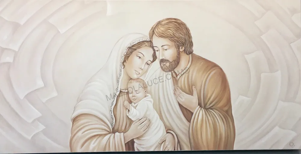 Capezzali-Selezionato da Mazzolaluce Capoletto classico 120x60 dipinto capezzale sacra famiglia per camera da letto