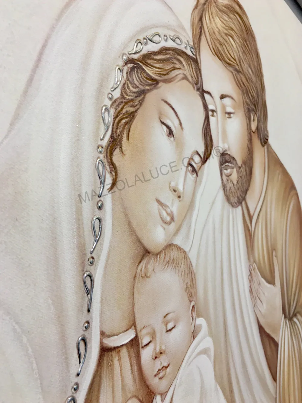 Capezzali-Selezionato da Mazzolaluce Capoletto classico 120x60 dipinto capezzale sacra famiglia per camera da letto
