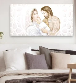 Capezzali-Selezionato da Mazzolaluce Capoletto dipinto sacra famiglia 120x60 quadro capezzale classico