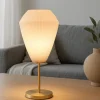 Lampade Da Tavolo-Eglo Caprarola lampada da tavolo paralume in vetro rigato