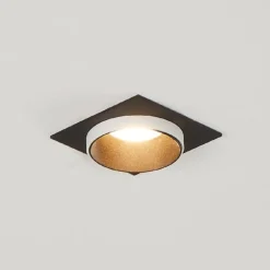 Faretti Da Incasso-Eglo Carosso faretto da incasso a soffitto quadrato nero bianco