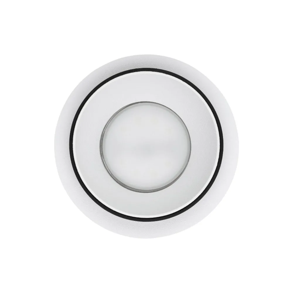 Faretti Da Incasso-Eglo Carosso faretto rotondo bianco bordo nero da incasso a soffitto