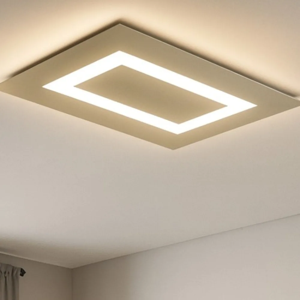 Plafoniere Moderne-Top Light Carpet plafoniera moderna da cucina sabbia rettangolare