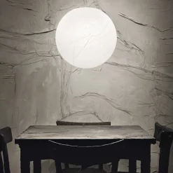 Lampadari Moderni-Ideal Lux Carta sp1 d40 lampadario sfera bianca effetto carta