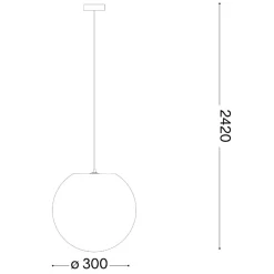 Lampadari Moderni-Ideal Lux Carta sp1 d30 lampadario sfera effetto carta