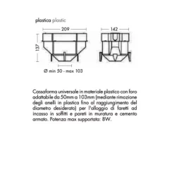 Accessori-Selezionato da Mazzolaluce Cassaforma per muratura laterizio faretto da incasso