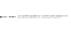 Accessori-Selezionato da Mazzolaluce Cavo 3 poli (r-v-l) precablato con 1 connettore maschio 1,5 mt per cod 8856