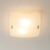 Plafoniere Moderne-Ideal Lux Celine pl2 plafoniera quadrata moderna vetro bianco