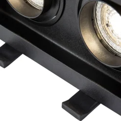 Faretti Da Incasso-Selezionato da Mazzolaluce Cestello faretto da incasso controsoffitto nero 2 luci orientabili