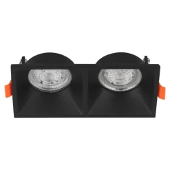Faretti Da Incasso-Selezionato da Mazzolaluce Cestello faretto nero 2 luci da incasso a soffitto