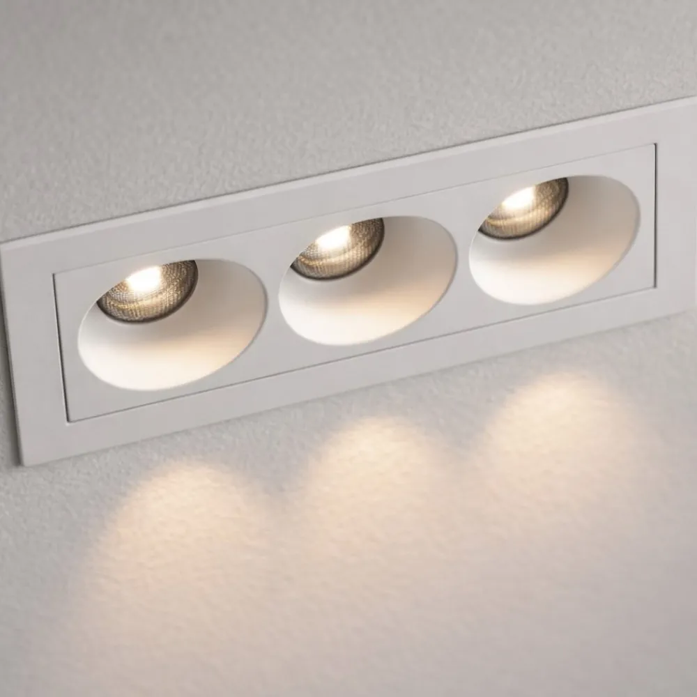 Faretti Da Incasso-IsyLuce Cestello portafaretti da incasso a led 6w 3000k exacta