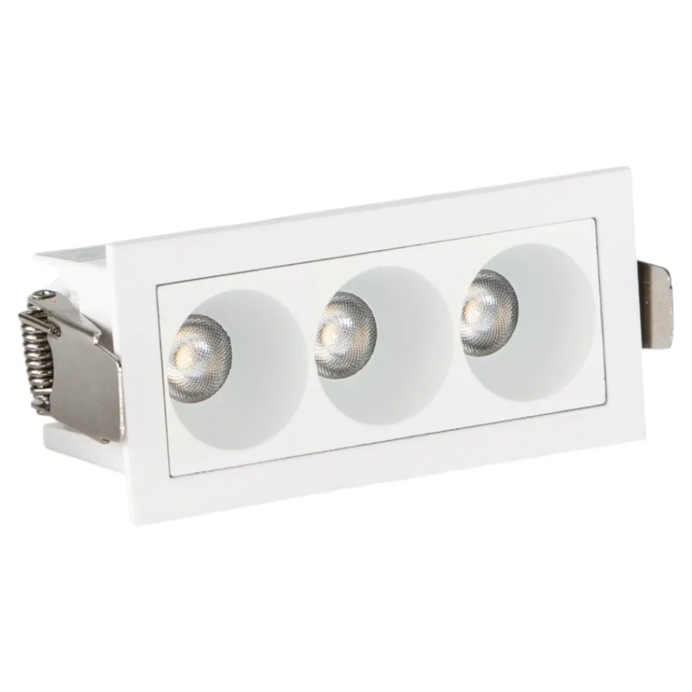 Faretti Da Incasso-IsyLuce Cestello portafaretti da incasso a led 6w 3000k exacta