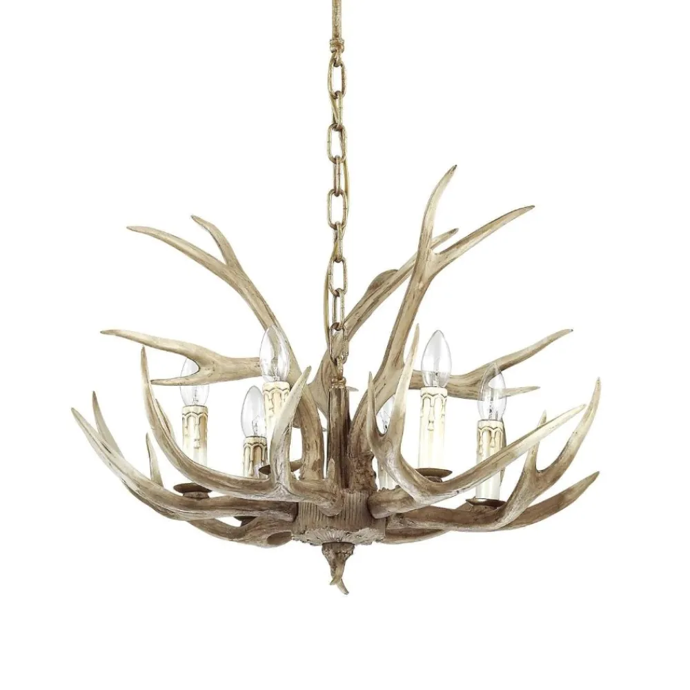 Lampadari Moderni-Ideal Lux Chalet sp6 lampadario per casa in montagna sei luci