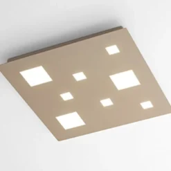 Plafoniere Moderne-IsyLuce Checker board sabbia plafoniera quadrata led 36w 3000k
