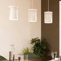 Lampadari Cucina-Eglo Chiusello z lampadario per tavolo cucina led rgb da 2700k a 6500k 3 luci