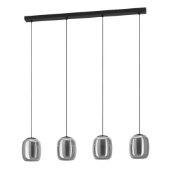 Lampadari Cucina-Eglo Ciampino lampadario da cucina moderna in vetro 4 luci