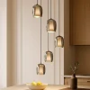 Lampadari Cucina-Eglo Ciampino lampadario per cucina con portalampada in vetro grigio