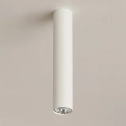 Faretti Da Soffitto-Selezionato da Mazzolaluce Cilindro da soffitto faretto bianco metallo 40cm