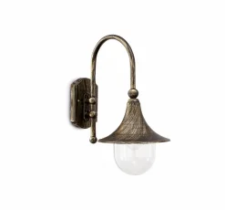 Applique Da Esterno-Ideal Lux Cima ap1 applique da esterno classiche lanterne nero e oro antico