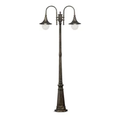Lampioni Da Giardino-Ideal Lux Cima pt2 lampione classico alto due luci da giardino ip43
