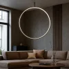 Lampadari Moderni-Ideal Lux Circus sp d74 lampadario moderno nero led 3000k 36w