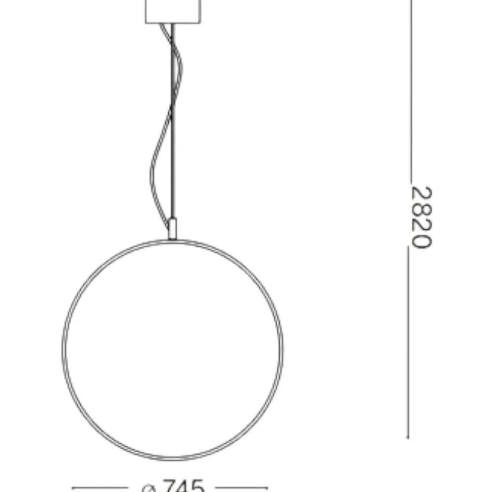 Lampadari Moderni-Ideal Lux Circus sp d74 lampadario moderno nero led 3000k 36w