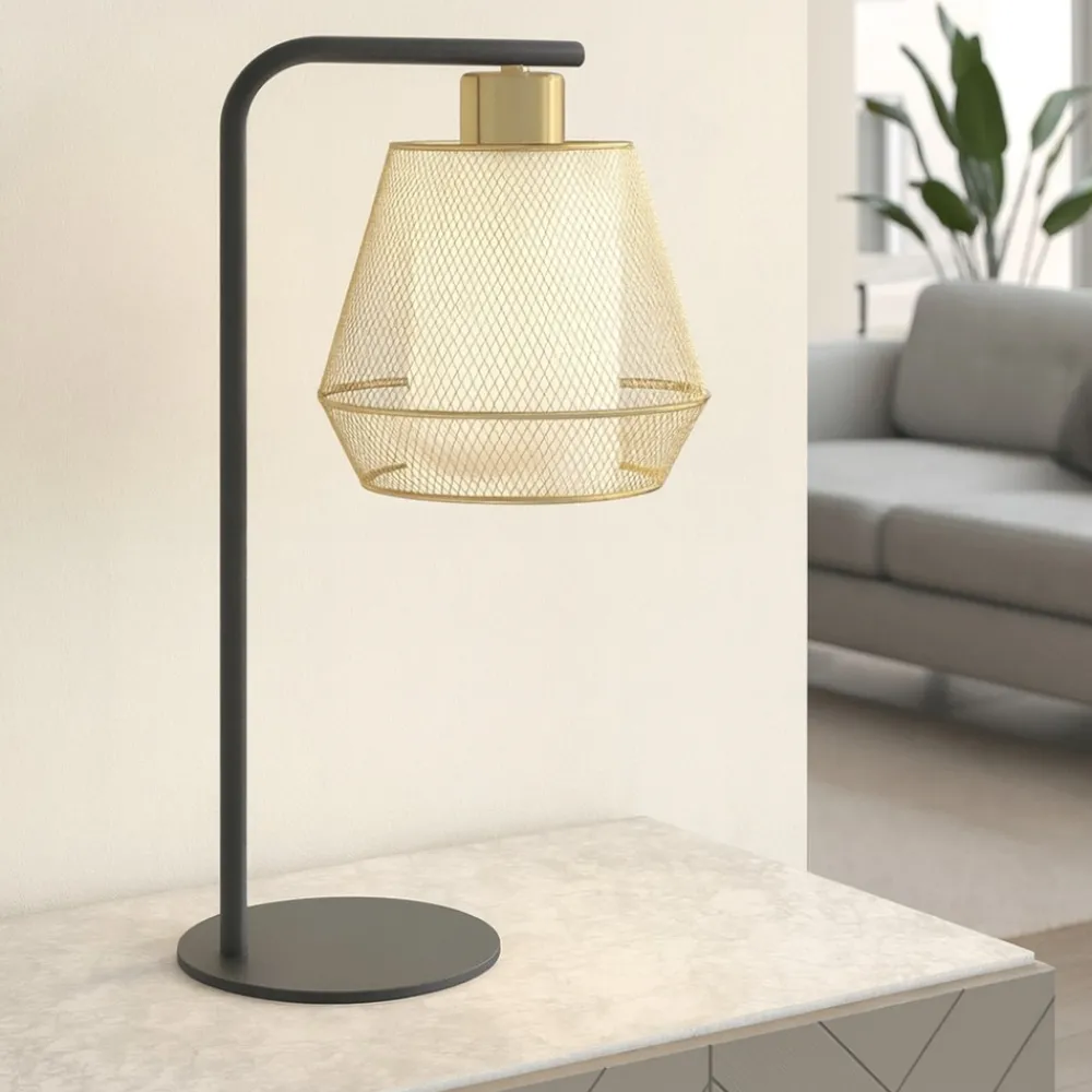 Lampade Da Tavolo-Eglo Ciudadela lampada da tavolo con doppio paralume