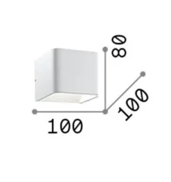 Applique Da Parete-Ideal Lux Click ap d10 applique led 5,5w 3000k cubo bianco