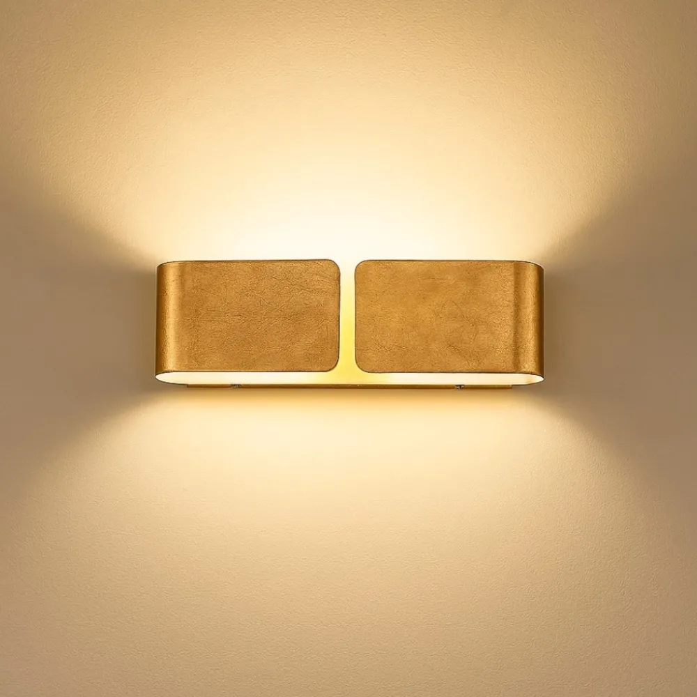 Applique Da Parete-Ideal Lux Clip ap2 applique per interno foglia oro design moderno