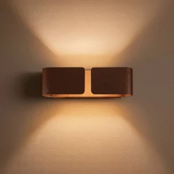 Applique Da Parete-Ideal Lux Clip ap2 mini applique moderna corten per interni