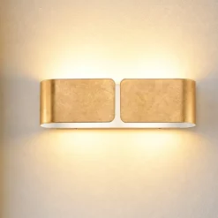 Applique Da Parete-Ideal Lux Clip ap2 small lampada da parete oro applique moderna