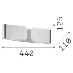 Applique Da Parete-Ideal Lux Clip ap2 small lampada da parete oro applique moderna