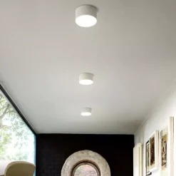 Plafoniere Moderne-Gea Luce Cloe plafoniera da cucina led 3000k rotonda bianca