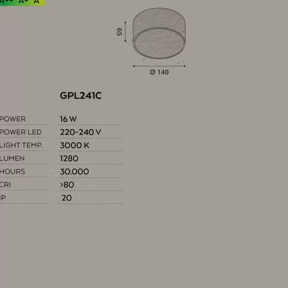 Plafoniere Moderne-Gea Luce Cloe plafoniera da cucina led 3000k rotonda bianca