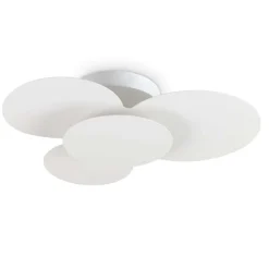 Plafoniere Moderne-Ideal Lux Cloud pl d52 plafoniera led led 33w 3000k nuvola bianco opaco