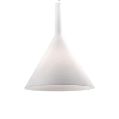 Lampadari Cucina-Ideal Lux Cocktail sp1 big lampadari da cucina 35cm vetro cono bianco
