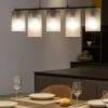 Lampadari Cucina-Eglo Colomera lampadario da cucina con portalampada in vetro opaco