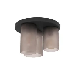 Plafoniere Moderne-Eglo Colomera plafoniera moderna in vetro grigio opaco 3 luci