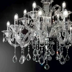 Lampadari Moderni-Ideal Lux Colossal sp15 lampadario di cristallo grande 15 luci