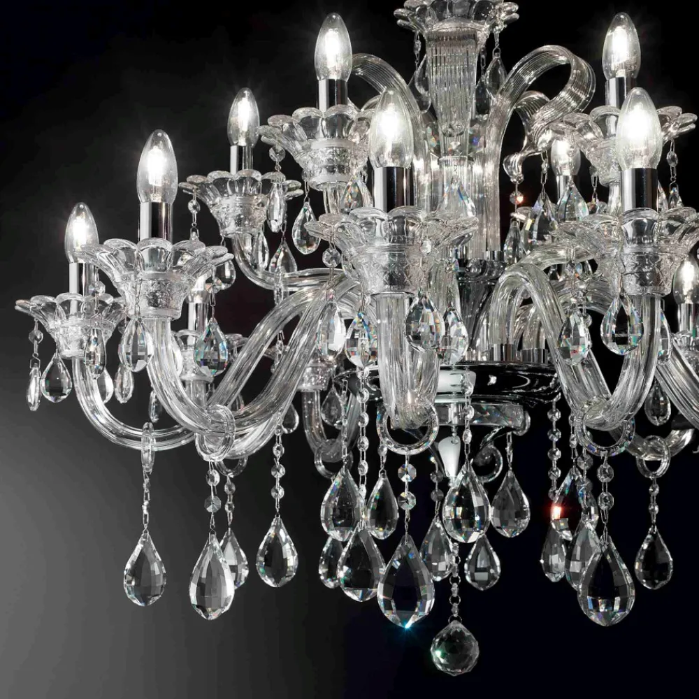 Lampadari Moderni-Ideal Lux Colossal sp15 lampadario di cristallo grande 15 luci