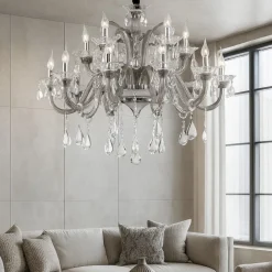 Lampadari Moderni-Ideal Lux Colossal sp15 lampadario di cristallo grande 15 luci